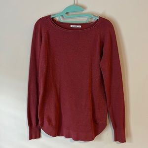 Soft red crew neck sweater